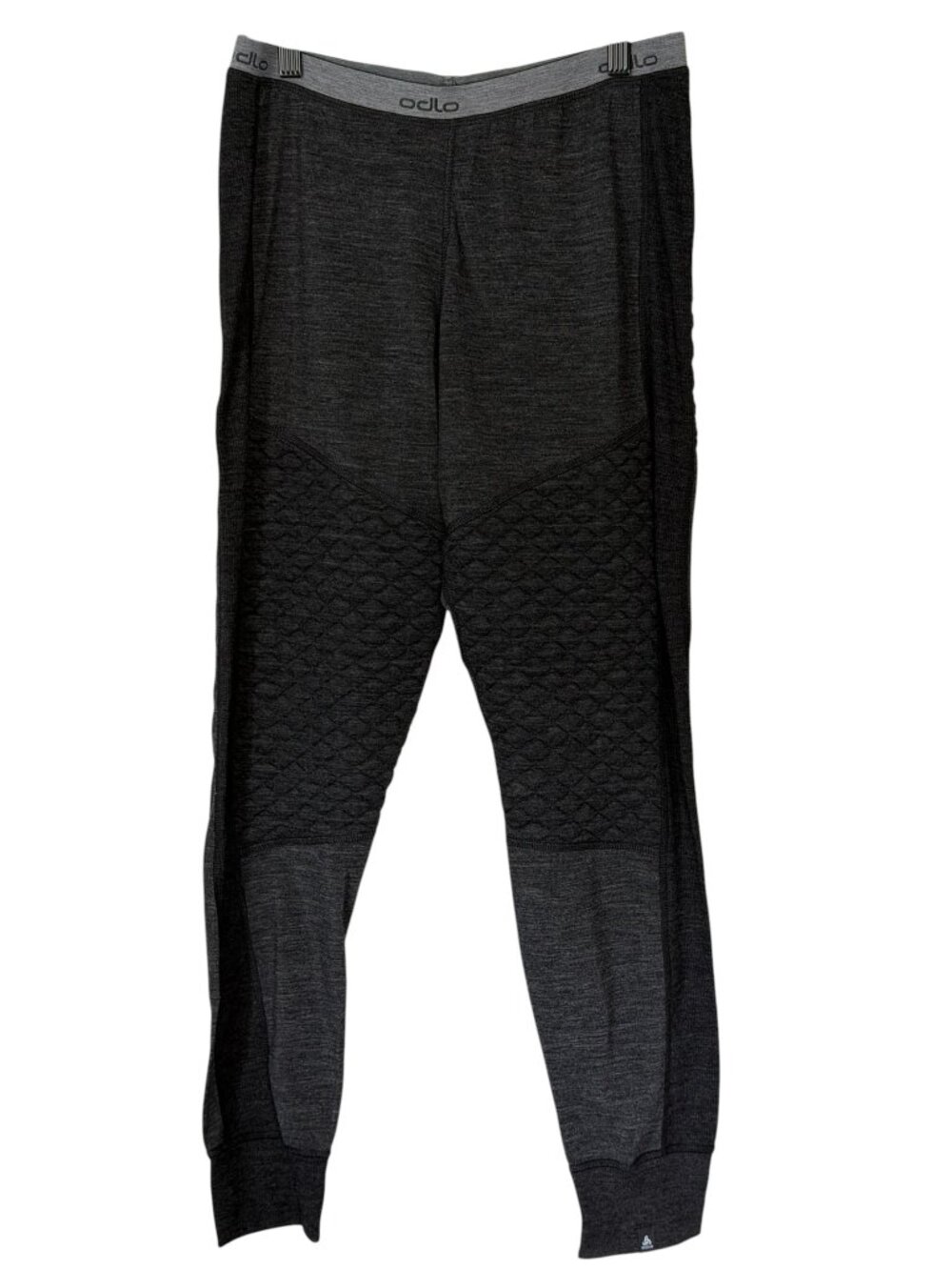 Odlo Natural X-Warm Merino Wool Quilted Base Layer Outdoor Technical Pant Gray M